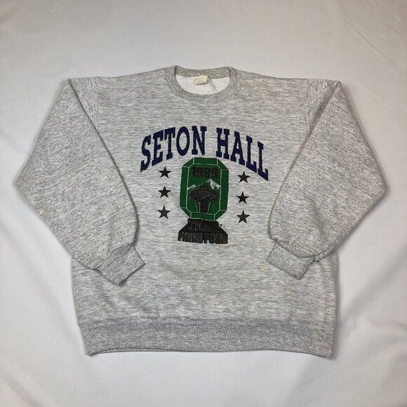 Vintage Seton Hall Pirates 1989 Final Four Basketball Sweatshirt Velva Sheen - Picture 6 of 6